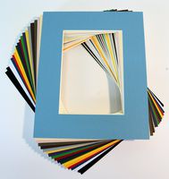 Pack of 20 MIXED COLORS 8x10 Picture Mats Matting with White Core Bevel Cut for 5x7 Pictures