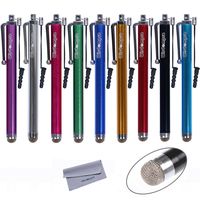 Wisdompro 9 Pack Stylus Bundle of 4.5 Inch Colorful Universal Styli with Lanyard Tether for Capacitive Touch Screen iPad, Tablet, iPhone, Samsung Galaxy Note/Tab (Microfiber Tip Pack)