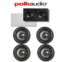 (4) Polk Audio V80 High Performance in-Ceiling Loudspeakers + (1) Polk Audio 255C-LS in-Wall Center Channel Loudspeaker Bundle