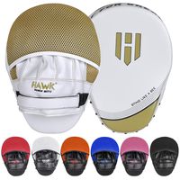 Punching Mitts Kickboxing Muay Thai MMA Boxing Mitts Training Focus Punch Mitts Bags Hand Target Pads for Kids, Men & Women (Pair)(Gold)