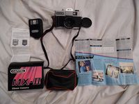 Capital Mx-2 35mm Camera with Electronic Flash and Carrying Bag