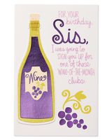 American Greetings Funny Birthday Card for Sister (Wine-of-the-Month)