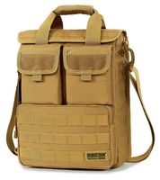 Seibertron Expandable 14" Laptop Waterproof Messenger Bag Multiple Pockets & Compartments Carry as Messenger Bags Khaki