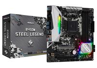 ASRock B450M Steel Legend Socket AM4/ AMD Promontory B450/ DDR4/ Quad CrossFireX/ SATA3&USB3.1/ M.2/ A&GbE/MicroATX Motherboard