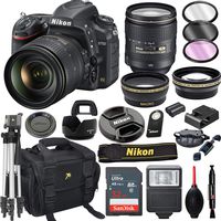 Nikon D750 DSLR Camera with 24-120mm VR Lens + 32GB Card, Tripod, Flash, and More (20pc Bundle)