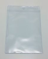Amram 5 Inch x 7 Inch Clear Vinyl Tag Holders 50 Pieces Plus 100 Cable Ties for Hanging