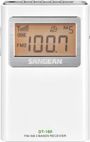 Sangean DT-160 AM/FM Stereo Pocket Radio with 100 Operating Hours on 2 AA Batteries
