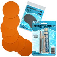 Heavy Duty Orange Vinyl Patch Glue Kit for Inflatable Boats, Pool Liner, Air Bed