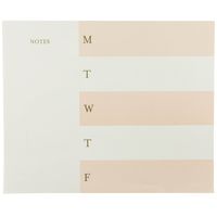 Graphique de France Blush Stripe Weekly Tear-Off Notepad 9.75" x 8"