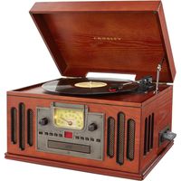 Crosley CR704D-PA Musician 3-Speed Turntable with Radio, Cd/Cassette Player, Aux-in and Bluetooth, Paprika