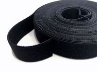 AIRNIX 2-Pack 3/4 in. x 20 ft. Black Nylon Cable Tie Roll, Double Sided Hook & Loop