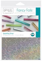 Gina K. Designs for Therm O Web Sparkling Silver Gina K Designs Fancy Foil 6"X8" 12/Pkg
