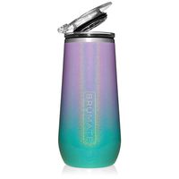 BrüMate 12oz Insulated Champagne Flute With Flip-Top Lid - Made With Vacuum Insulated Stainless Steel (Glitter Mermaid)