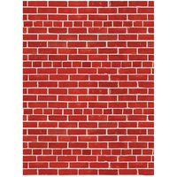 Creative Converting 332210 Brick Printed Photo Backdrop, 72", 6 Count, Red and White