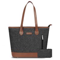 UTOTEBAG Women 15.6 Inch Laptop Tote Bag Notebook Shoulder Bag Lightweight Multi-Pocket Nylon Business Work Office Briefcase for Computer/MacBook/Ultrabook,Black