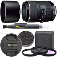 Tokina 100mm f/2.8 AT-X M100 AF Pro D Macro Autofocus Lens for Nikon AF-D W/Original Hood Lens Brush UV Filter + Polarizing Filter (CPL) Fluorescent Daylight Filter (FL-D) - International Version