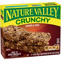 Nature Valley Granola Bars, Crunchy, Oats and Dark Chocolate, 6 Pouches, 8.94 Ounce