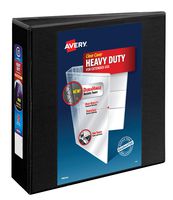 Avery Heavy-Duty View Binder, 3 One-Touch Rings, 670-Sheet Capacity, DuraHinge Black (79693)