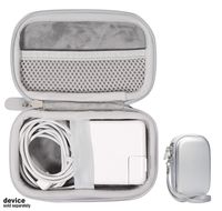 Handy Protective Case for MacBook Air Power Adapter, Also Good for USB C Hub, Type C Hub, USB Multi Ports Type c hub, Featured Compact case for Easy Storage and Protection, mesh Pocket (Space Silver)