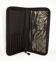 Silver Brush 9680 Nylon Monaco Deluxe Short Handle Storage Case, Black