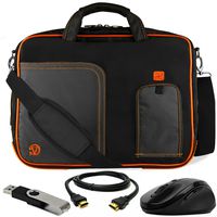 VanGoddy Titan Orange Laptop Messenger Bag for Microsoft Surface Book Series/Surface Laptop 13.5" + HDMI Cable, Mouse, Flash Drive