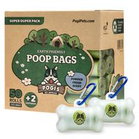 Pogi's Poop Bags - 50 Rolls (750 Dog Poop Bags) +2 Dispensers - Scented, Leak-Proof, Earth-Friendly Poop Bags for Dogs