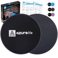 A AZURELIFE Exercise Core Sliders, 2 Pack Dual Sided Exercise Gliding Discs Use on All Surfaces, Light and Portable, Perfect for Abdominal&Core Workouts