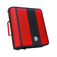 Case-it 2-Inch Ring Zipper Binder, Red, D-251-RED