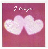 3dRose Two Hearts I love you - Greeting Cards, 6 x 6 inches, set of 12 (gc_28014_2)