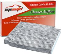 2 Pack - EPAuto CP134 (CF10134) Replacement for Honda & Acura Premium Cabin Air Filter includes Activated Carbon