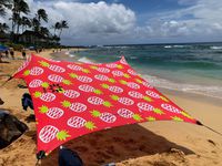 Neso Tents Beach Tent with Sand Anchor, Portable Canopy Sunshade - 7' x 7' - Patented Reinforced Corners(Pineapples)