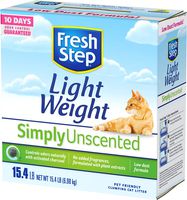 Fresh Step Simply Unscented Lightweight Litter, Clumping Cat Litter, 15.4 Pounds