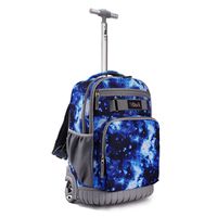 Tilami Rolling Backpack 18 inch Wheeled Laptop Backpack Waterproof School College Student Travel Trip Boys and Girls (Galaxy Blue)