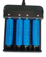 EX-ENERGY 4 Bay Battery Charger for Li-ion Rechargeable Batteries 32650 26650 22650 18650 18500 18350 17670 17500 16340(not Include The Battery)