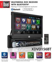 Dual Electronics XDVD156BT Multimedia Retractable & Detachable 7-inch LED Backlit LCD Touchscreen Single DIN Car Stereo Receiver with Built-in Bluetooth, CD/DVD, USB, microSD Card & MP3 Player