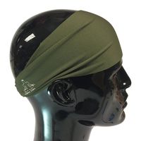 Headbands for Men and Women - Mens Sweatband & Sports Headband Moisture Wicking Workout Sweatbands for Running, Cross Training, Yoga and bike helmet friendly - OD Green