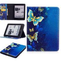 GNT Folio Case for Amazon Kindle Voyage, Premium PU Leather Wallet Flip Stand Case Cover for Amazon Kindle Voyage 6inch 2014(Gold Butterfly)