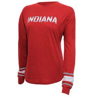 NCAA Indiana Hoosiers Women's Campus Specialties Long Sleeve Fan Tee, X-Large, Cardinal