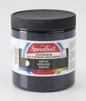 Speedball 004632 Acrylic Screen Printing Ink, 8 fl. oz, Dark Blue