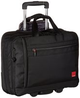 Hedgren Red Tag Roter Mobile Office Rolling Briefcase, 15.6" Laptop Pocket, 7.8 x 18 x 14.5 Inches, Unisex, Black