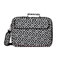 World Traveler 17-inch Laptop Computer Case-Greek Key H Black White Bag, One Size