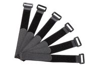 Juvale Cable Ties Cord Organizer - Hook and Loop Reusable Self-Fastening Cinch Strap 24 Pieces 12-Inch, Black