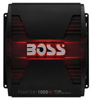BOSS Audio Systems PT1000 2 Channel Car Amplifier - 1000 Watts, Full Range, Class A/B, 2-8 Ohm Stable, Mosfet Power Supply, Bridgeable