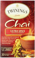 Twinings of London Ultra Spice Chai Tea Bags, 20 Count (Pack of 6)