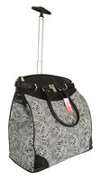 Trendy Flyer Computer/Laptop Rolling Bag 2 Wheel Case Paisley Leaf