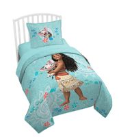 Jay Franco Moana Twin/Full Quilt & Sham Set - Super Soft Kids Bedding Features Pua - Fade Resistant Polyester (Official Disney Product)