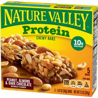 Nature Valley Chewy Granola Bar, Protein, Gluten Free, Peanut Butter Dark Chocolate, 5 Bars, 1.42 oz