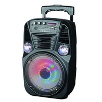 SuperSonic IQ-3078DJBT Portable 8-Inch Bluetooth DJ Speaker - Rechargeable Battery - Full Range