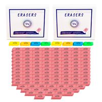 Color Swell Bulk Erasers - 108 Pack of Neon and Pink Erasers - Perfect For Offices, Schools, Kids, Adults, Students, Families, and Donations