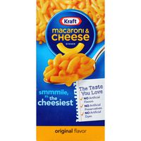 KRAFT Original Macaroni & Cheese Dinner, 7.25 oz. Box | No Artificial Preservatives, No Artificial Flavors, No Artificial Dyes | Cheesy, Easy Dinner for Kids and Adults | Pantry Stable & Shelf Stable